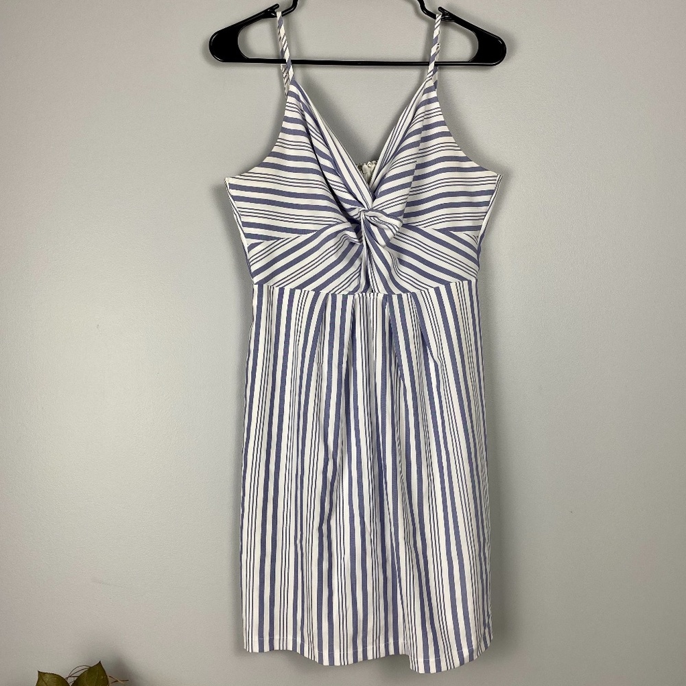 She & Sky Blue and White Dress